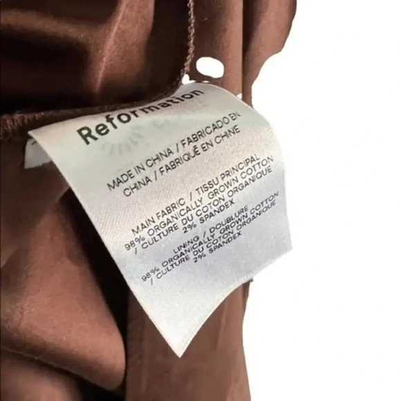 Reformation Buckley Sleeveless Stretch Organic Cotton Dress Size 12 B326 - Picture 5 of 5